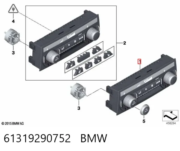 Sterownik trybów ogrzewania/klimatyzacji BMW 7 F01, F02, F03, F04