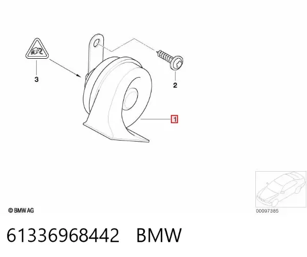 Sygnał dźwiękowy (klakson) BMW 7 E65, E66, E67