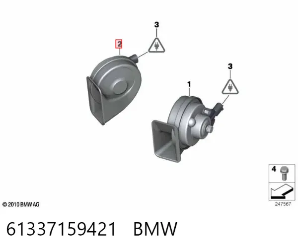 Sygnał dźwiękowy (klakson) 61337159421 BMW
