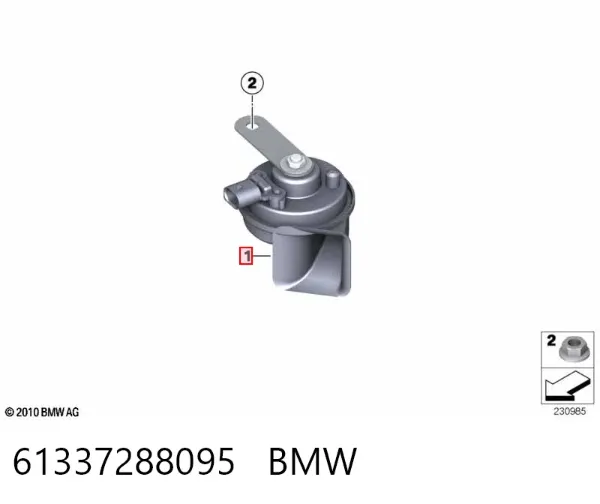 Sygnał dźwiękowy (klakson) 61337288095 BMW