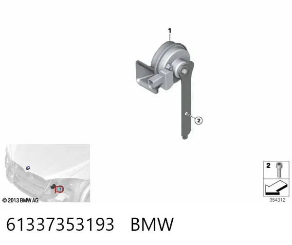 Sygnał dźwiękowy (klakson) BMW X5 F15, F85