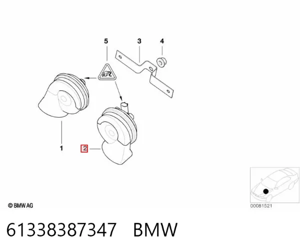 Sygnał dźwiękowy (klakson) BMW X5 E53