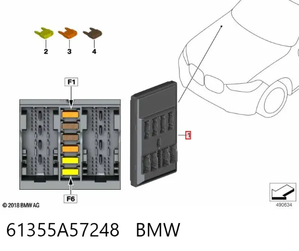 Blok komfortu 61355A57248 BMW