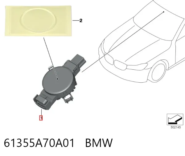 Czujnik deszczu 61355A70A01 BMW