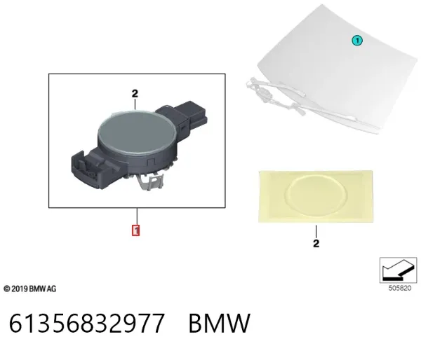 Czujnik deszczu 61356832977 BMW