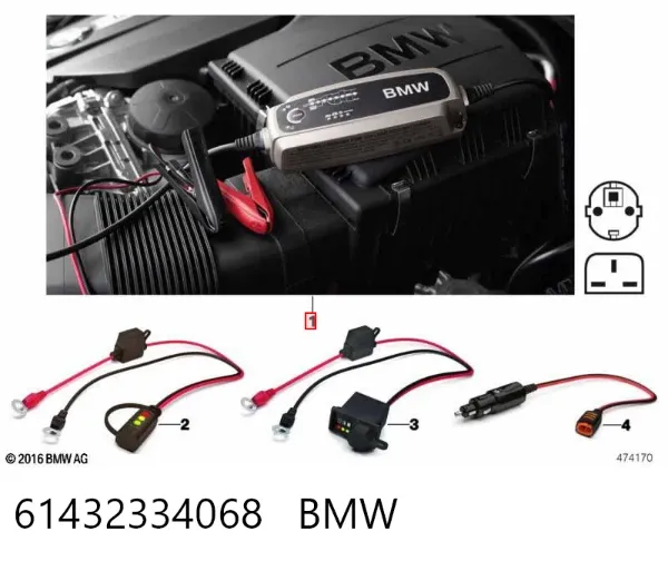 Ładowarka do akumulatora samochodowego 61432334068 BMW