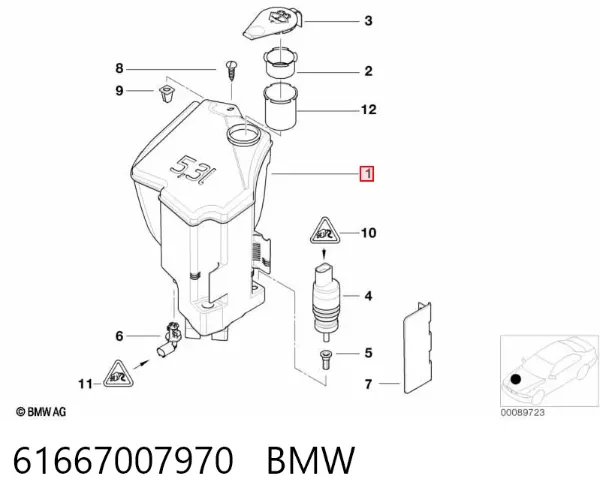 Zbiorniczek spryskiwacza szyb BMW 3 E46