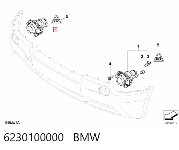 Lampa przeciwmgielna lewa/prawa 6230100000 BMW