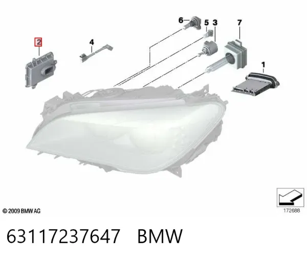 Ksenon, sterownik 63117237647 BMW