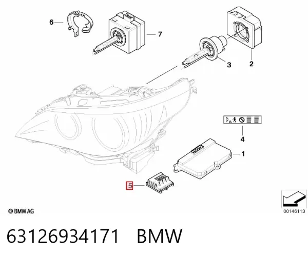 Sterownik oświetleniem adaptacyjnym 63126934171 BMW