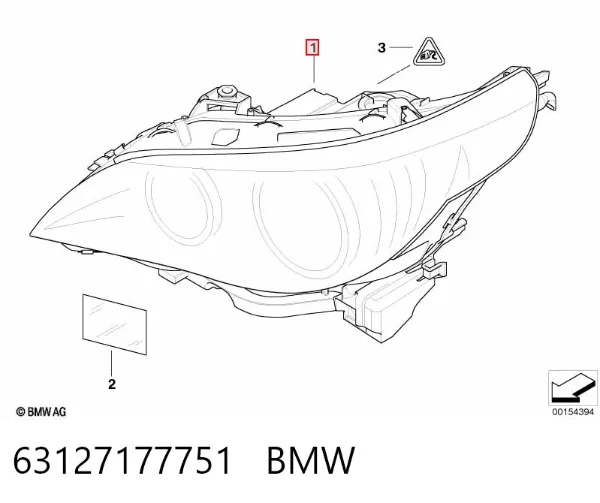 Reflektor lewy 63127177751 BMW