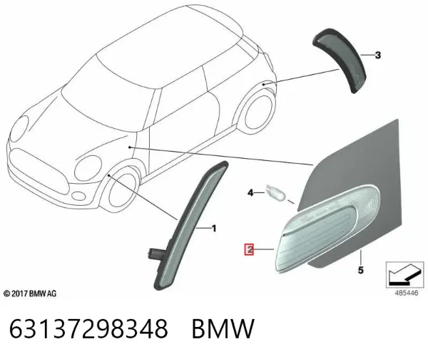 Kierunkowskaz prawy Mini Cooper F56