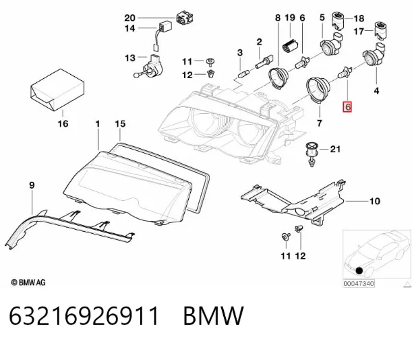 Żarówka halogenowa 63216926911 BMW