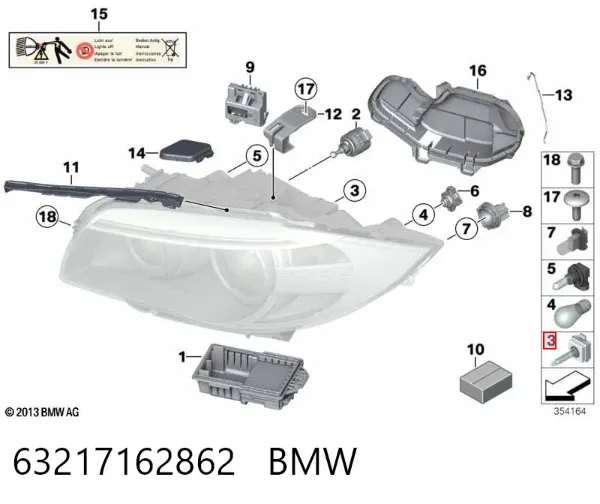 Żarówka ksenonowa 63217162862 BMW