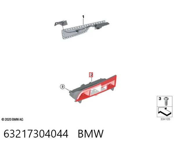 Lampa zespolona tylna prawa 63217304044 BMW