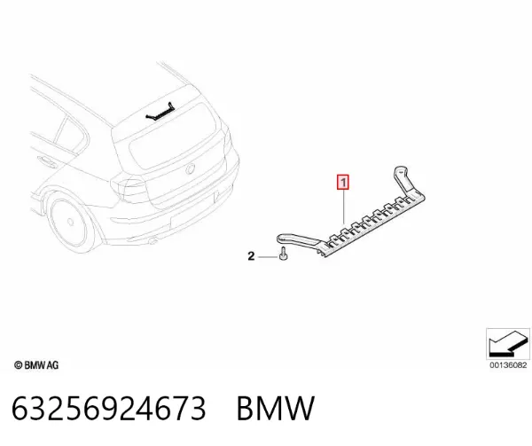 Lampa stop tylna dodatkowa BMW 1 E81