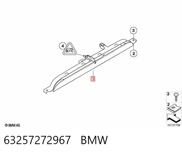 Lampa stop tylna dodatkowa 63257272967 BMW