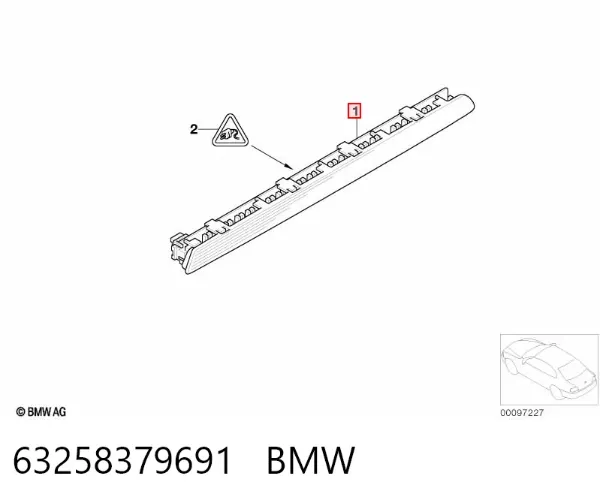 Lampa stop tylna dodatkowa BMW 7 E65, E66, E67