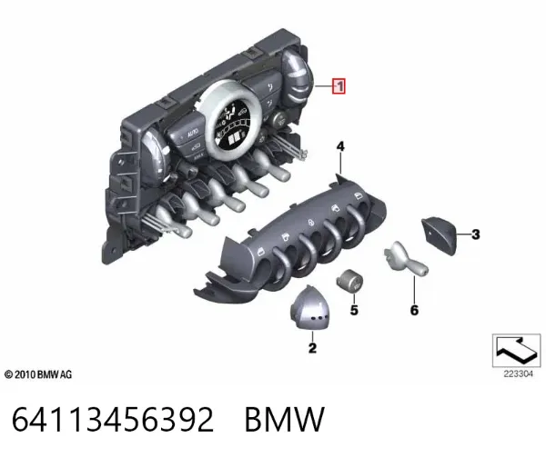 Sterownik trybów ogrzewania/klimatyzacji 64113456392 BMW