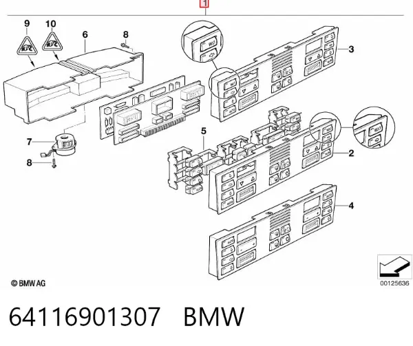 Sterownik trybów ogrzewania/klimatyzacji BMW 7 E38