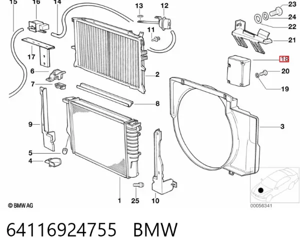 Czujnik zanieczyszczenia powietrza 64116924755 BMW