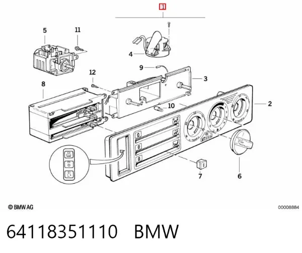 Sterownik trybów ogrzewania/klimatyzacji BMW 5 E34