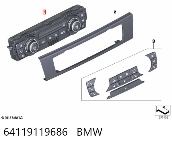 Sterownik trybów ogrzewania/klimatyzacji BMW 1 E81