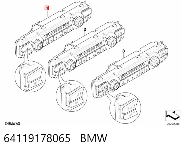 Sterownik trybów ogrzewania/klimatyzacji BMW X5 E70