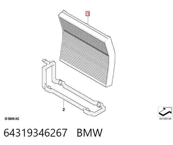 Filtr kabiny 64319346267 BMW