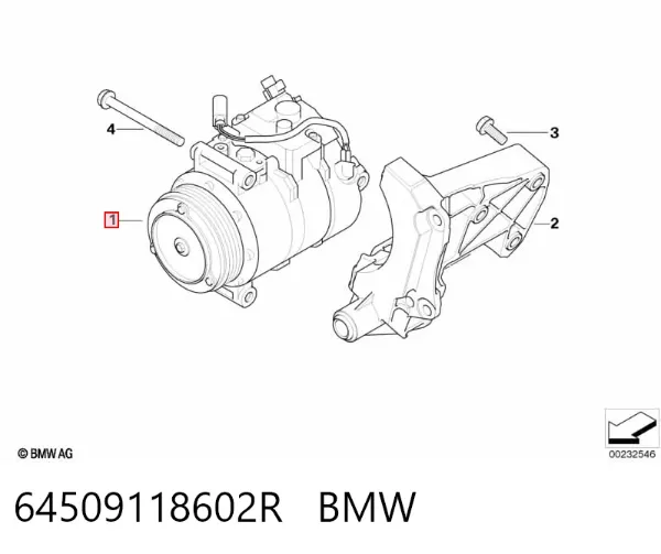Sprężarka klimatyzacji 64509118602R BMW