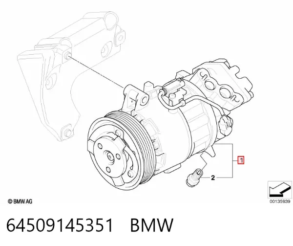 Sprężarka klimatyzacji 64509145351 BMW