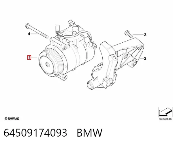 Sprężarka klimatyzacji 64509174093 BMW