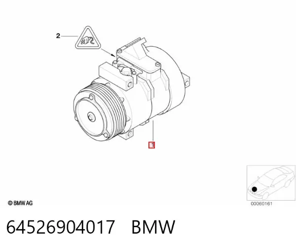 Sprężarka klimatyzacji 64526904017 BMW