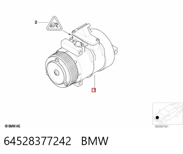 Sprężarka klimatyzacji 64528377242 BMW