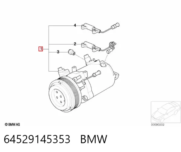 Sprężarka klimatyzacji 64529145353 BMW