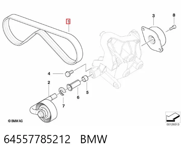Pas napędowy mechanizmów 64557785212 BMW