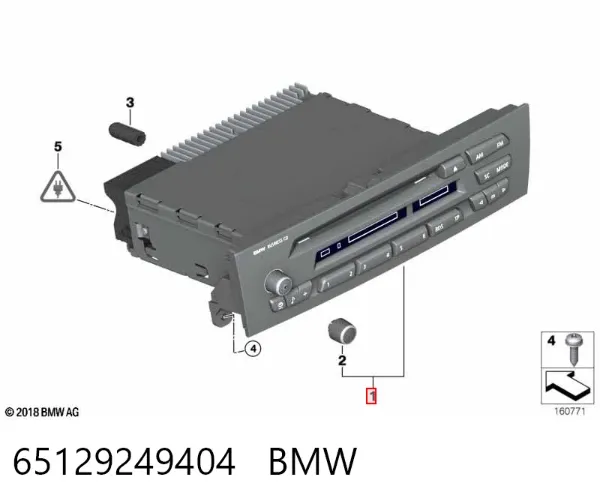 Radioodtwarzacz (radio AM/FM) 65129249404 BMW