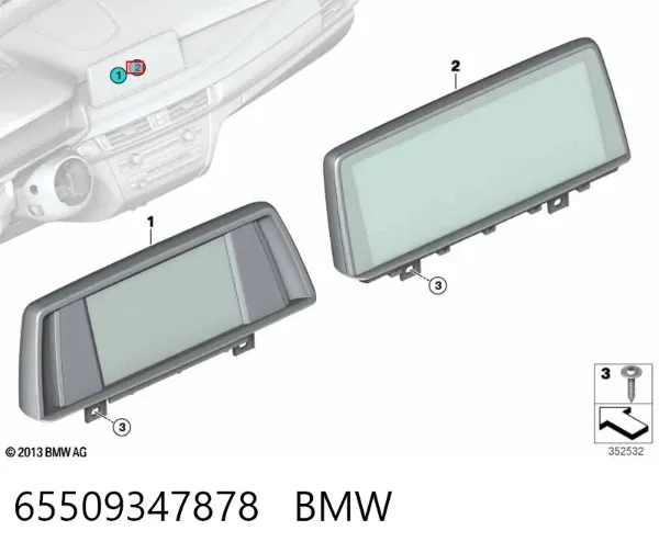 Wyświetlacz wielofunkcyjny 65509347878 BMW
