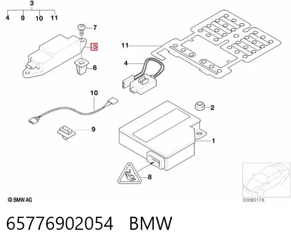 Czujnik AIRBAG przedni 65776902054 BMW
