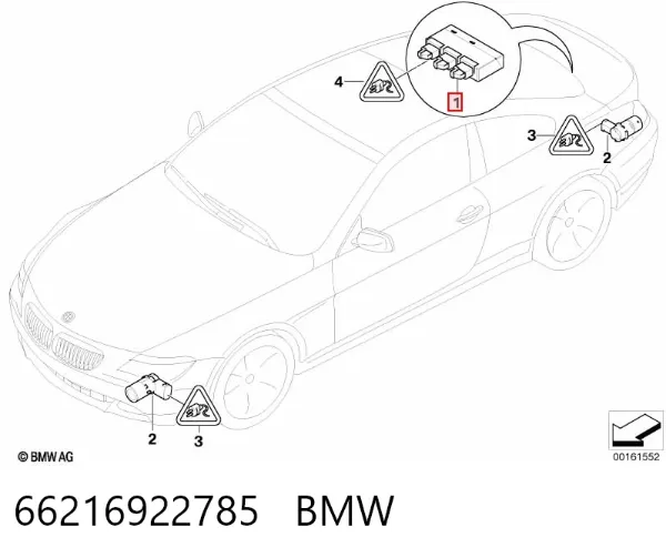 Sterownik czujnika parkowania 66216922785 BMW