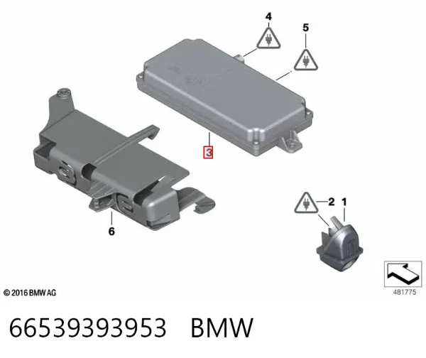 Sterownik kamery 66539393953 BMW