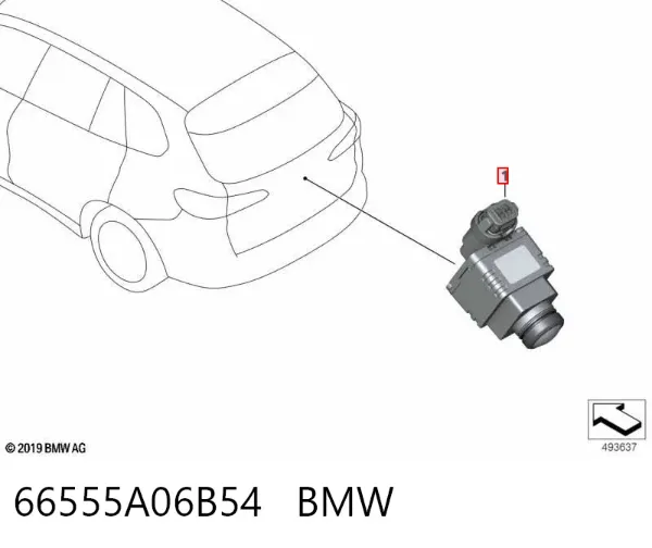 Kamera systemu zapewnienia widoczności 66555A06B54 BMW