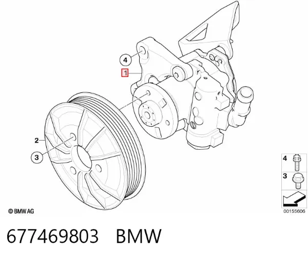 Pompa wspomagania hydraulicznego kierownicy 677469803 BMW