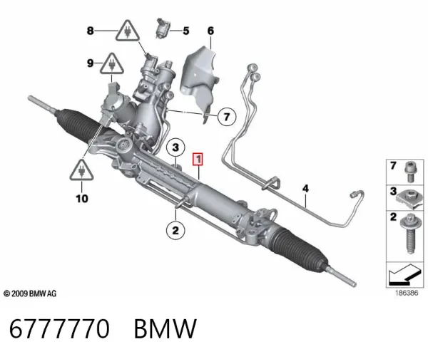 Listwa kierownicza (maglownica) 6777770 BMW