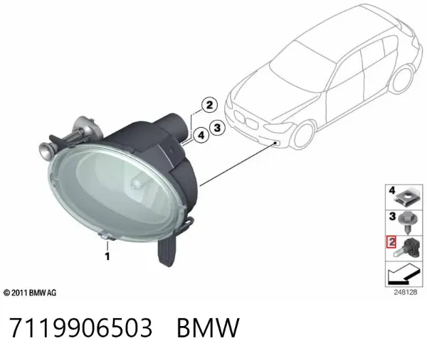 Żarówka halogenowa 7119906503 BMW