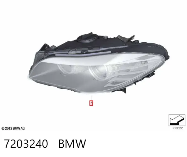 Reflektor prawy 7203240 BMW