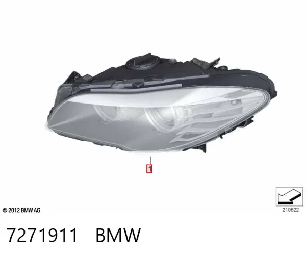 Reflektor lewy 7271911 BMW