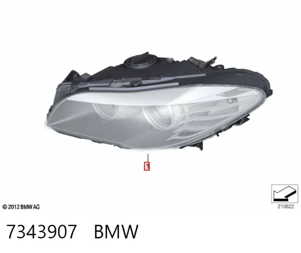 Reflektor lewy 7343907 BMW