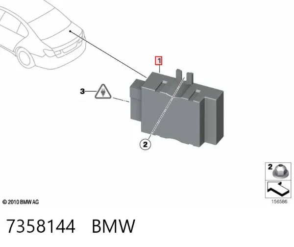 Sterownik pompy paliwa 7358144 BMW