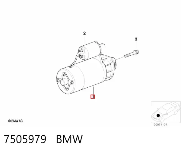 Rozrusznik 7505979 BMW
